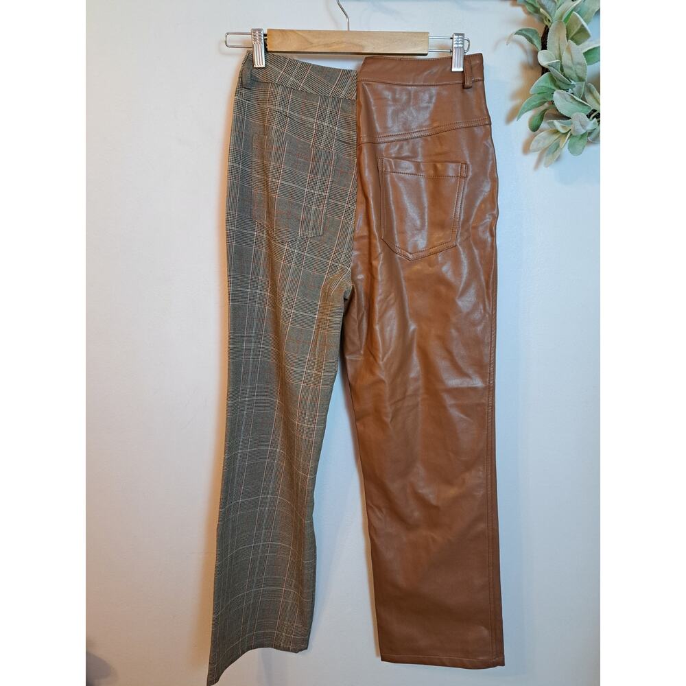 STEVE MADDEN Women's Mackenzie Mixed-Media Pants Vegan Leather W27 - Picture 4 of 6